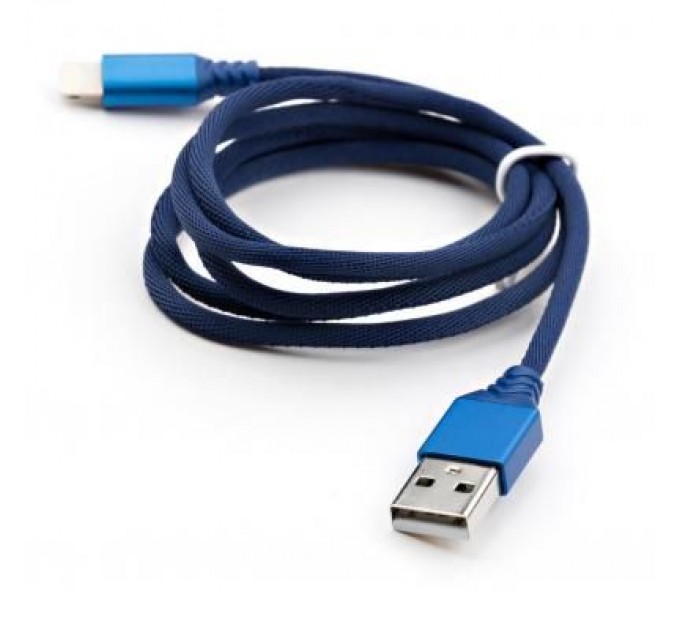 Vinga Дата кабель USB 2.0 AM to Lightning nylon 1m blue Vinga (VCPDCLNB21B)