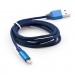 Vinga Дата кабель USB 2.0 AM to Lightning nylon 1m blue Vinga (VCPDCLNB21B)