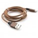 Vinga Дата кабель USB 2.0 AM to Type-C nylon 1m brown Vinga (VCPDCTCNB21BR)