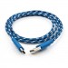 Vinga Дата кабель USB 2.0 AM to Type-C 2color nylon 1m blue Vinga (VCPDCTCNB31B)
