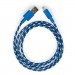 Vinga Дата кабель USB 2.0 AM to Type-C 2color nylon 1m blue Vinga (VCPDCTCNB31B)