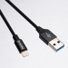 ColorWay Дата кабель USB 2.0 AM to Lightning 1.0m black ColorWay (CW-CBUL004-BK)