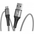 Pixus Дата кабель USB 2.0 AM to Micro 5P 1.0m Flex Gray Pixus (4897058531145)