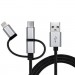 REAL-EL Дата кабель USB 2.0 AM to 3in1 1.0m Premium black REAL-EL (EL123500035)