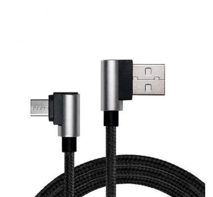 Дата кабель USB 2.0 AM to Micro 5P 1.0m Premium black REAL-EL (EL123500031)