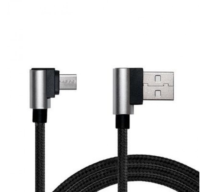 Дата кабель USB 2.0 AM to Micro 5P 1.0m Premium black REAL-EL (EL123500031)