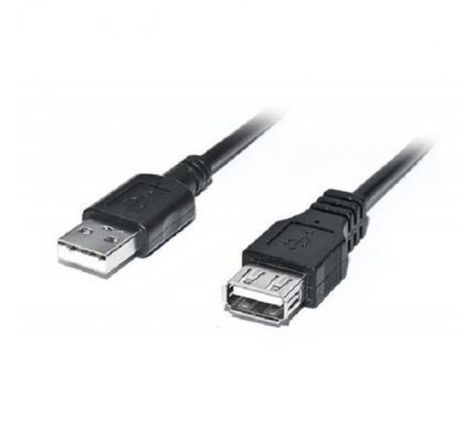 REAL-EL Дата кабель USB 2.0 AM/AF 2.0m Pro black REAL-EL (EL123500028)