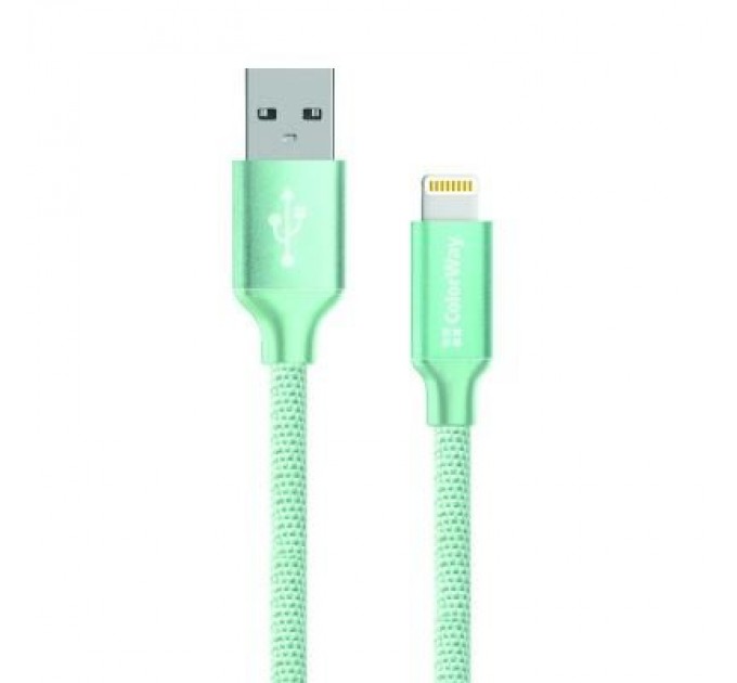 Дата кабель USB 2.0 AM to Lightning mint ColorWay (CW-CBUL004-MT)