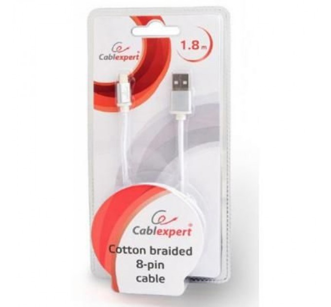 Cablexpert Дата кабель USB 2.0 AM to Lightning 1.8m Cablexpert (CCB-mUSB2B-AMLM-6-S)