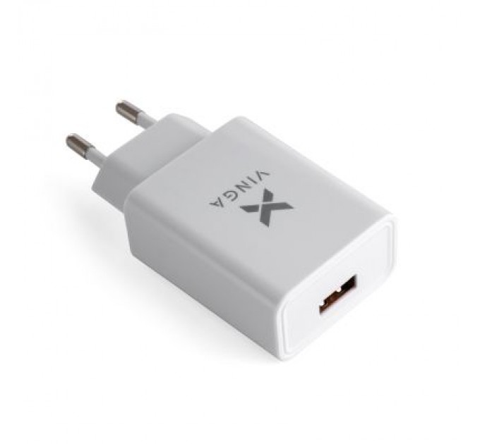 Vinga Зарядний пристрій Vinga QC3.0 Quick Wall Charger 1xUSB 18W Max (VWCQAW)