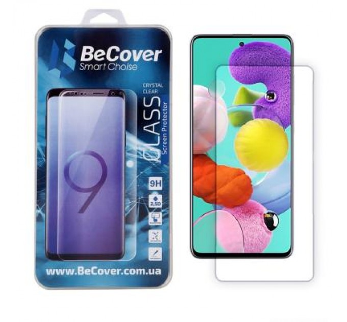 BeCover Скло захисне BeCover Samsung Galaxy A51 SM-A515 Crystal Clear Glass (704669)