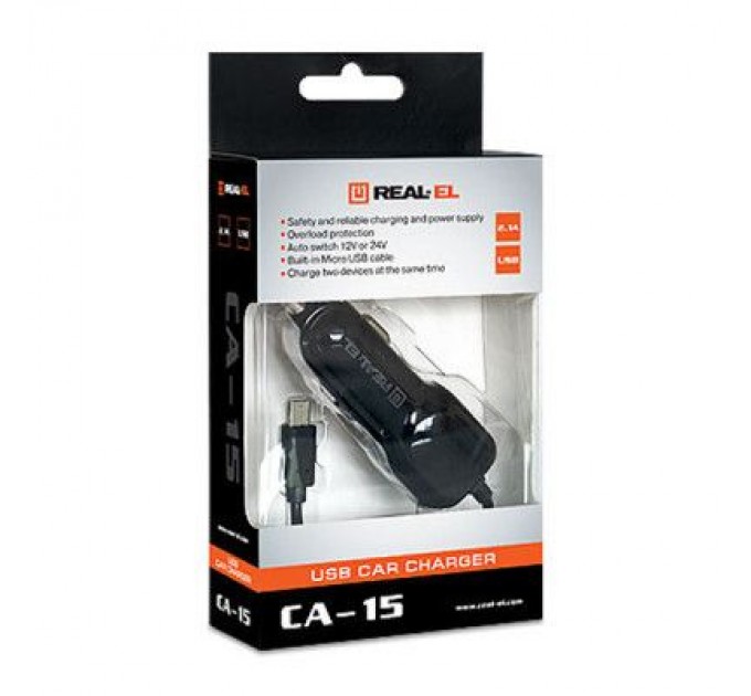 REAL-EL Зарядний пристрій REAL-EL CA-15 black (EL123160009)
