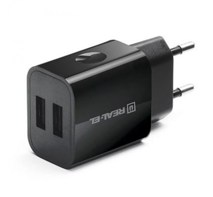 REAL-EL Зарядний пристрій REAL-EL CH-210 black (EL123160014)