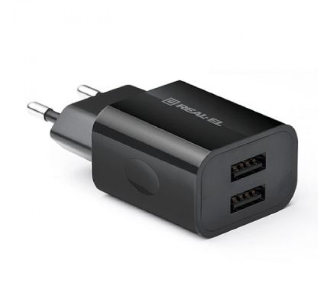 REAL-EL Зарядний пристрій REAL-EL CH-210 black (EL123160014)