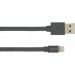 Canyon Дата кабель USB 2.0 AM to Lightning 1.0m MFI flat Dark gray Canyon (CNS-MFIC2DG)