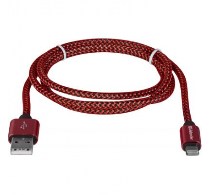 Дата кабель USB 2.0 AM to Lightning 1.0m ACH01-03T PRO Red Defender (87807)