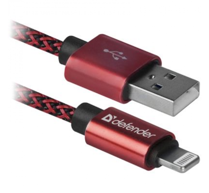 Дата кабель USB 2.0 AM to Lightning 1.0m ACH01-03T PRO Red Defender (87807)