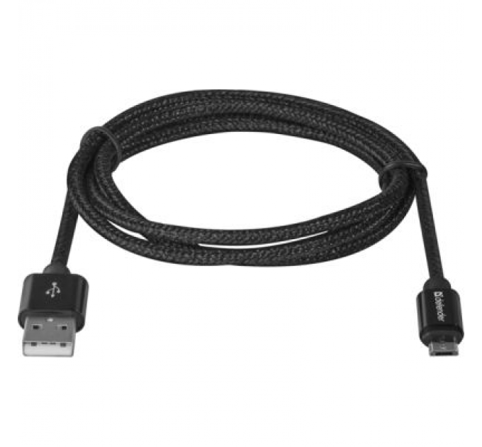 Defender Дата кабель USB 2.0 AM to Micro 5P 1.0m USB08-03T PRO black Defender (87802)