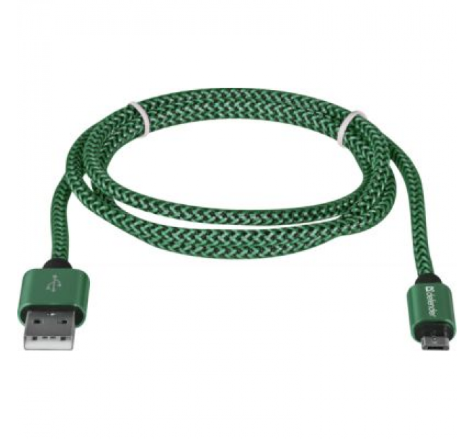 Defender Дата кабель USB 2.0 AM to Micro 5P 1.0m USB08-03T green Defender (87804)