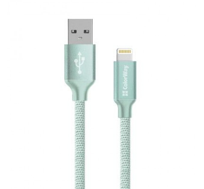 ColorWay Дата кабель USB 2.0 AM to Lightning 2.0m mint ColorWay (CW-CBUL007-MT)