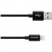 Canyon Дата кабель USB 2.0 AM to Lightning 1.0m Black Canyon (CNE-CFI3B)