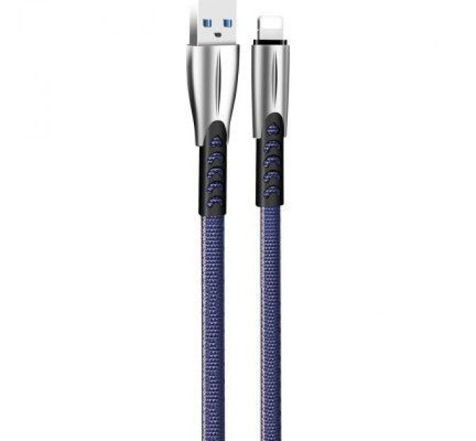 ColorWay Дата кабель USB 2.0 AM to Lightning 1.0m zinc alloy blue ColorWay (CW-CBUL010-BL)