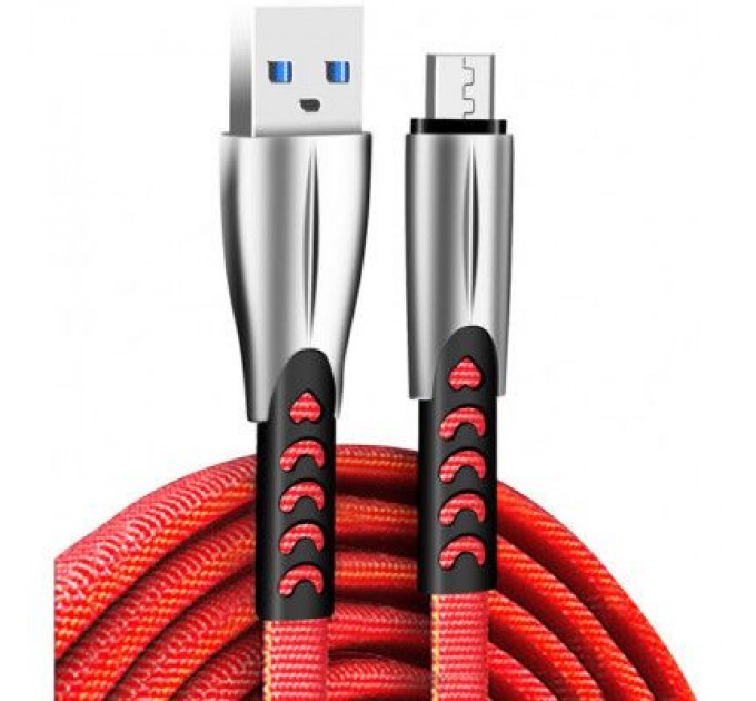 ColorWay Дата кабель USB 2.0 AM to Micro 5P 1.0m zinc alloy red ColorWay (CW-CBUM011-RD)