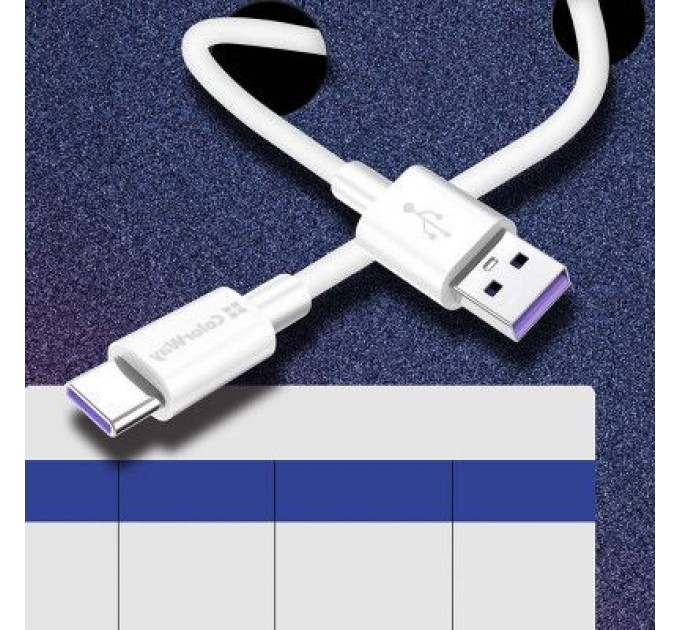 ColorWay Дата кабель USB 2.0 AM to Type-C 1.0m 5A white ColorWay (CW-CBUC019-WH)