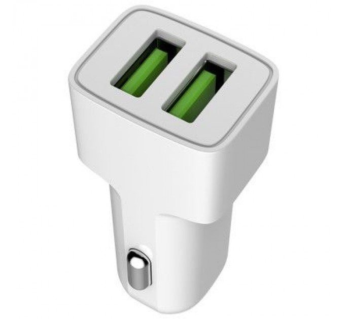 Зарядний пристрій ColorWay 2USB AUTO ID 2.4A (12W) white (CW-CHA009-WT)