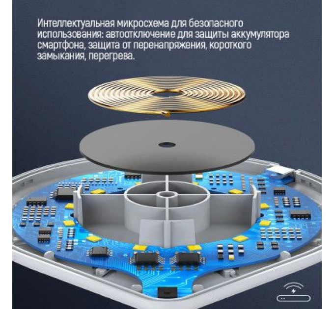 ColorWay Зарядний пристрій ColorWay Qi Fast Charger (10W)& LED bedside lamp (CW-CHW20Q-WT)