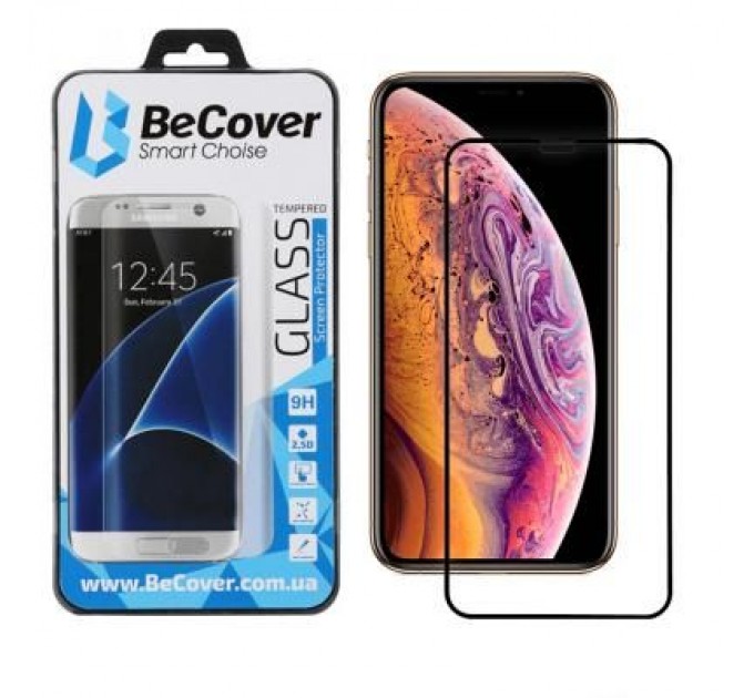 BeCover Скло захисне BeCover Apple iPhone X/XS Black (702622)