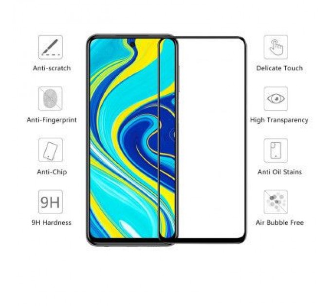 Drobak Скло захисне Drobak Xiaomi Redmi Note 9 (Black) (121281) (121281)