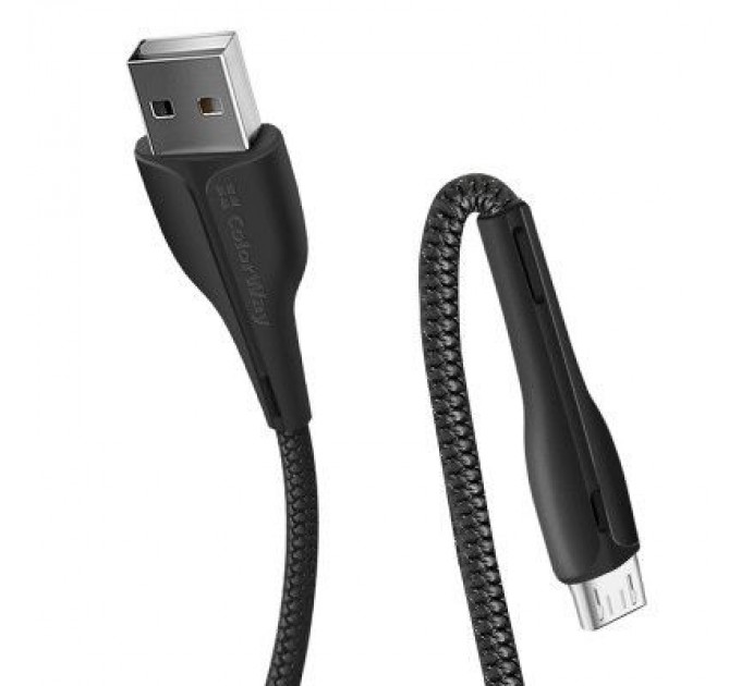 ColorWay Дата кабель USB 2.0 AM to Micro 5P 1.0m led black ColorWay (CW-CBUM034-BK)