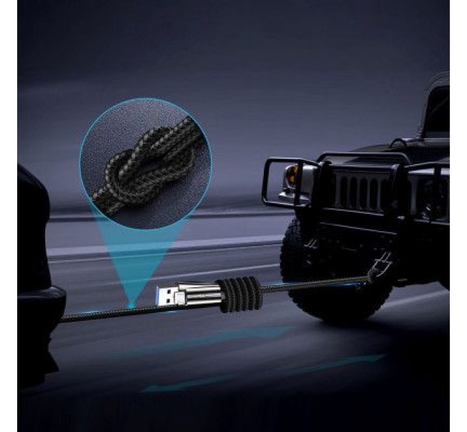 ColorWay Дата кабель USB 2.0 AM to Micro 5P 1.0m zinc alloy + led black ColorWay (CW-CBUM035-BK)