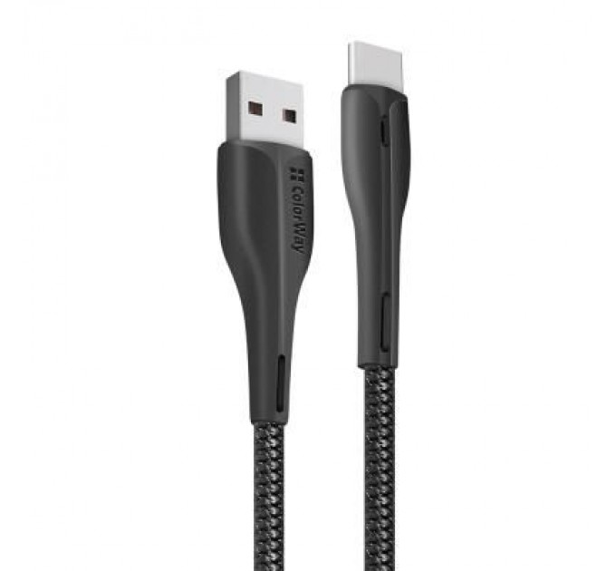 ColorWay Дата кабель USB 2.0 AM to Type-C 1.0m led black ColorWay (CW-CBUC034-BK)