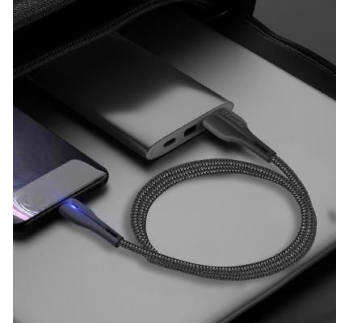ColorWay Дата кабель USB 2.0 AM to Type-C 1.0m led black ColorWay (CW-CBUC034-BK)