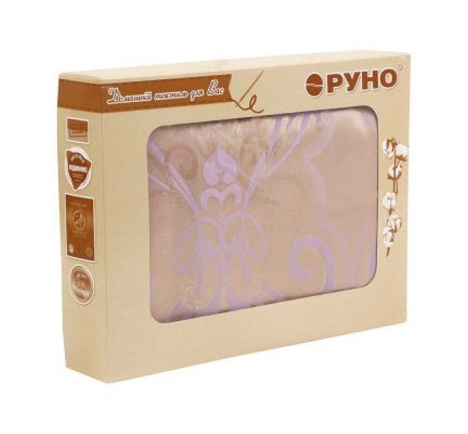 Руно Постільна білизна Руно Сатин Бежевий полуторний (1.137АЖ_БежевийА)