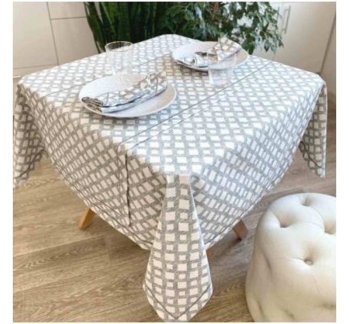 Прованс Скатертина Прованс Avantime Лофт Сірий 300х132 см (17303)