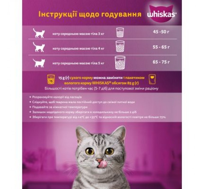Сухий корм для кішок Whiskas з куркою 800 г (5998749144367)