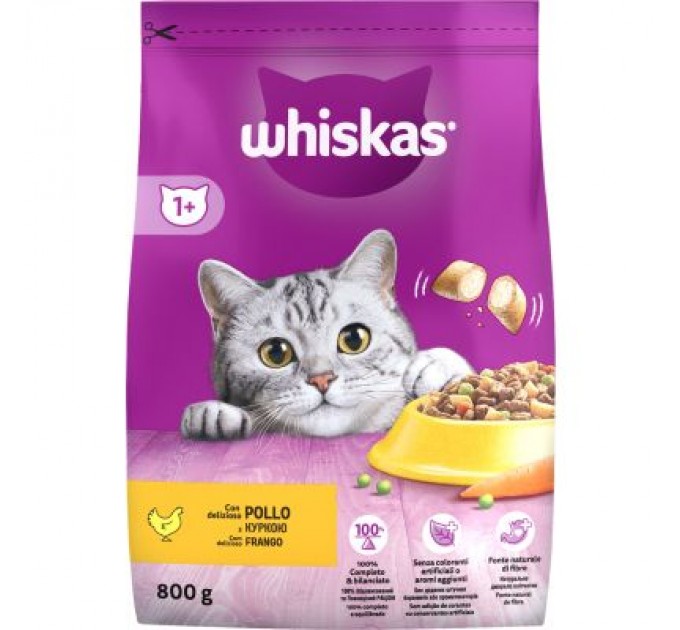 Сухий корм для кішок Whiskas з куркою 800 г (5998749144367)