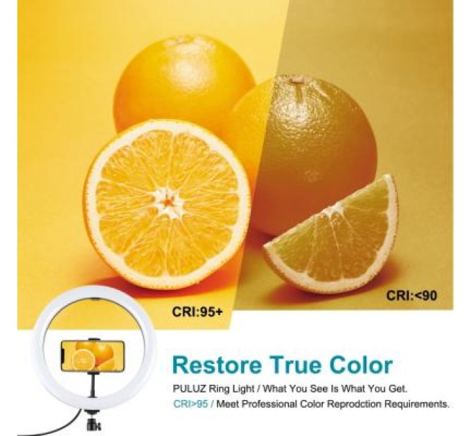 Puluz Набір блогера Puluz Ring USB LED lamp PKT3062B 11.8" + tripod 1.65 м (PKT3062B)