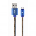 Cablexpert Дата кабель USB 2.0 AM to Type-C 1.0m corner Cablexpert (CC-USB2J-AMCML-1M-BL)