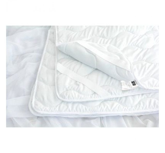 MirSon Наматрацник MirSon Eco Light №1712 EcoSilk Air-Soft звичайний на резинці по кутах White 180x200 см (2200002888349)