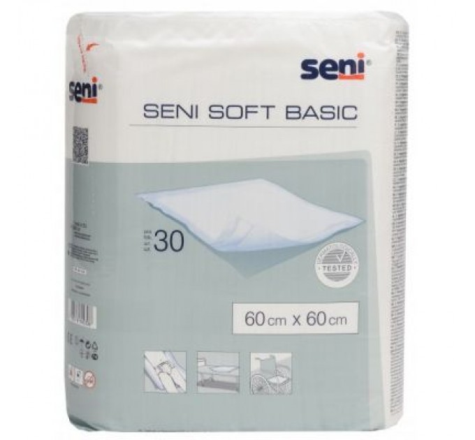 Seni Пелюшки для малюків Seni Soft Basic 60х60 см 30 шт (5900516692308)