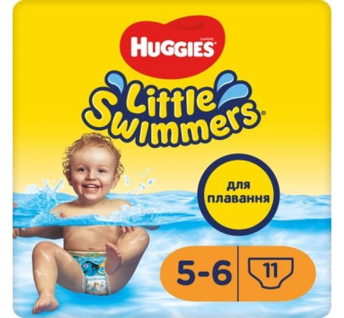 Підгузки Huggies Little Swimmer 5-6 (12-18 кг) 11 шт (5029053538426)