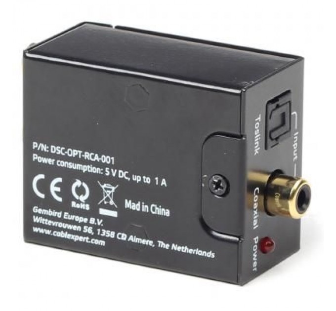 Cablexpert Конвертор Cablexpert Digital to analog audio (DSC-OPT-RCA-001)