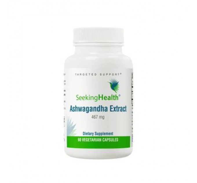 Seeking Health Трави Seeking Health Екстракт ашваганди, 467 мг, Ashwagandha Extract, 60 капсул (SKH-52014)