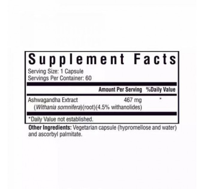 Seeking Health Трави Seeking Health Екстракт ашваганди, 467 мг, Ashwagandha Extract, 60 капсул (SKH-52014)