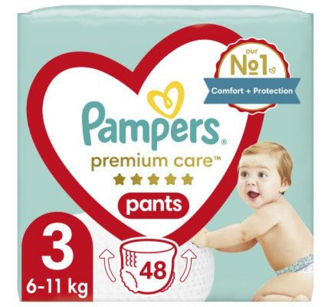 Pampers Підгузки Pampers Premium Care Pants Midi Розмір 3 (6-11 кг) 48 шт (8001090759795)