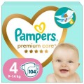 Pampers Підгузки Pampers Premium Care Maxi Розмір 4 (9-14 кг) 104 (4015400465447)